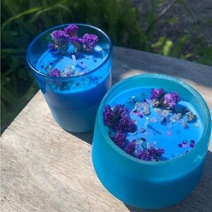 Homemade organic soy wax candles